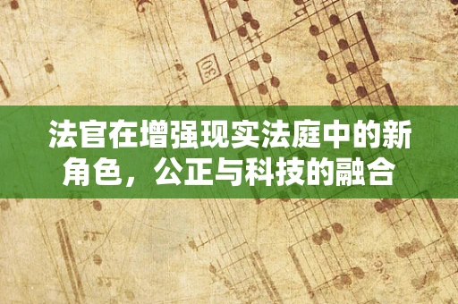法官在增强现实法庭中的新角色，公正与科技的融合