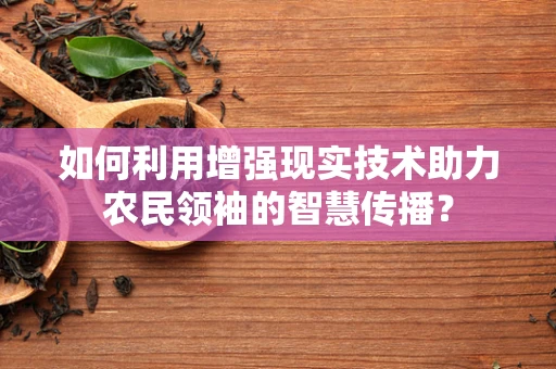 如何利用增强现实技术助力农民领袖的智慧传播？