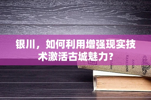 银川，如何利用增强现实技术激活古城魅力？