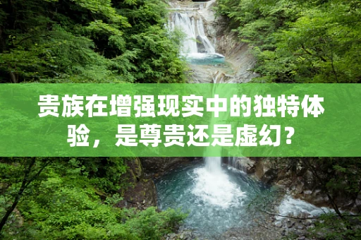 贵族在增强现实中的独特体验，是尊贵还是虚幻？