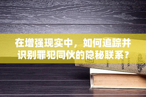在增强现实中，如何追踪并识别罪犯同伙的隐秘联系？