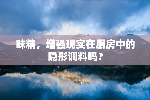 味精，增强现实在厨房中的隐形调料吗？