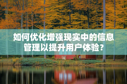 如何优化增强现实中的信息管理以提升用户体验？