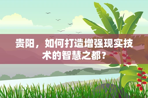 贵阳，如何打造增强现实技术的智慧之都？