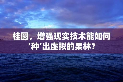桂圆，增强现实技术能如何‘种’出虚拟的果林？