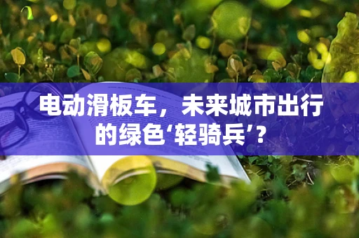 电动滑板车，未来城市出行的绿色‘轻骑兵’？