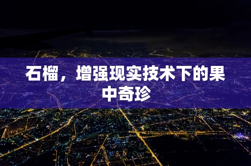 石榴，增强现实技术下的果中奇珍