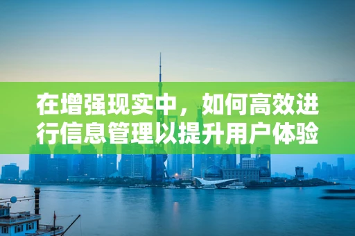 在增强现实中，如何高效进行信息管理以提升用户体验？
