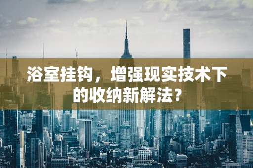 浴室挂钩，增强现实技术下的收纳新解法？