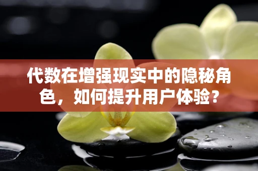 代数在增强现实中的隐秘角色，如何提升用户体验？