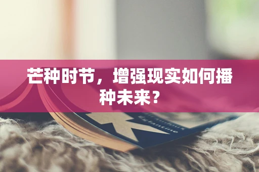 芒种时节，增强现实如何播种未来？