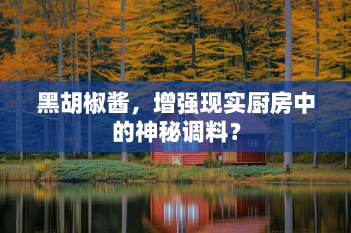 黑胡椒酱，增强现实厨房中的神秘调料？
