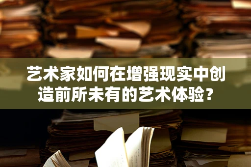 艺术家如何在增强现实中创造前所未有的艺术体验？