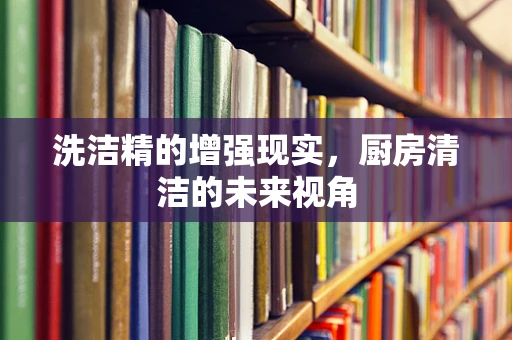 洗洁精的增强现实，厨房清洁的未来视角