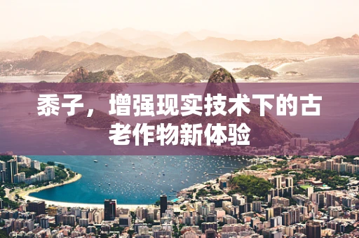 黍子，增强现实技术下的古老作物新体验