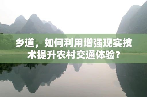 乡道，如何利用增强现实技术提升农村交通体验？