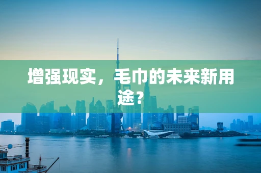 增强现实，毛巾的未来新用途？