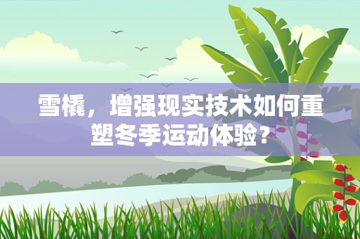 雪橇，增强现实技术如何重塑冬季运动体验？