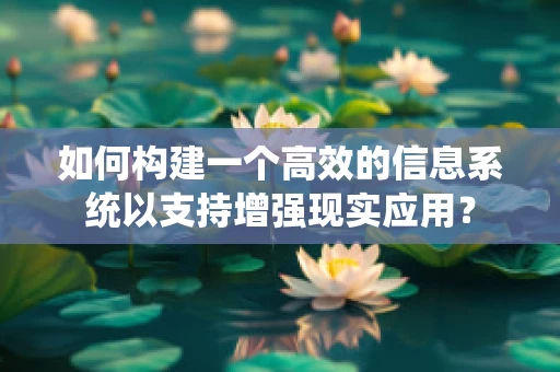 如何构建一个高效的信息系统以支持增强现实应用？